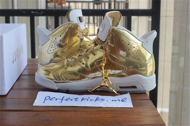 Authentic Air Jordan 6 Gold Pinnacle